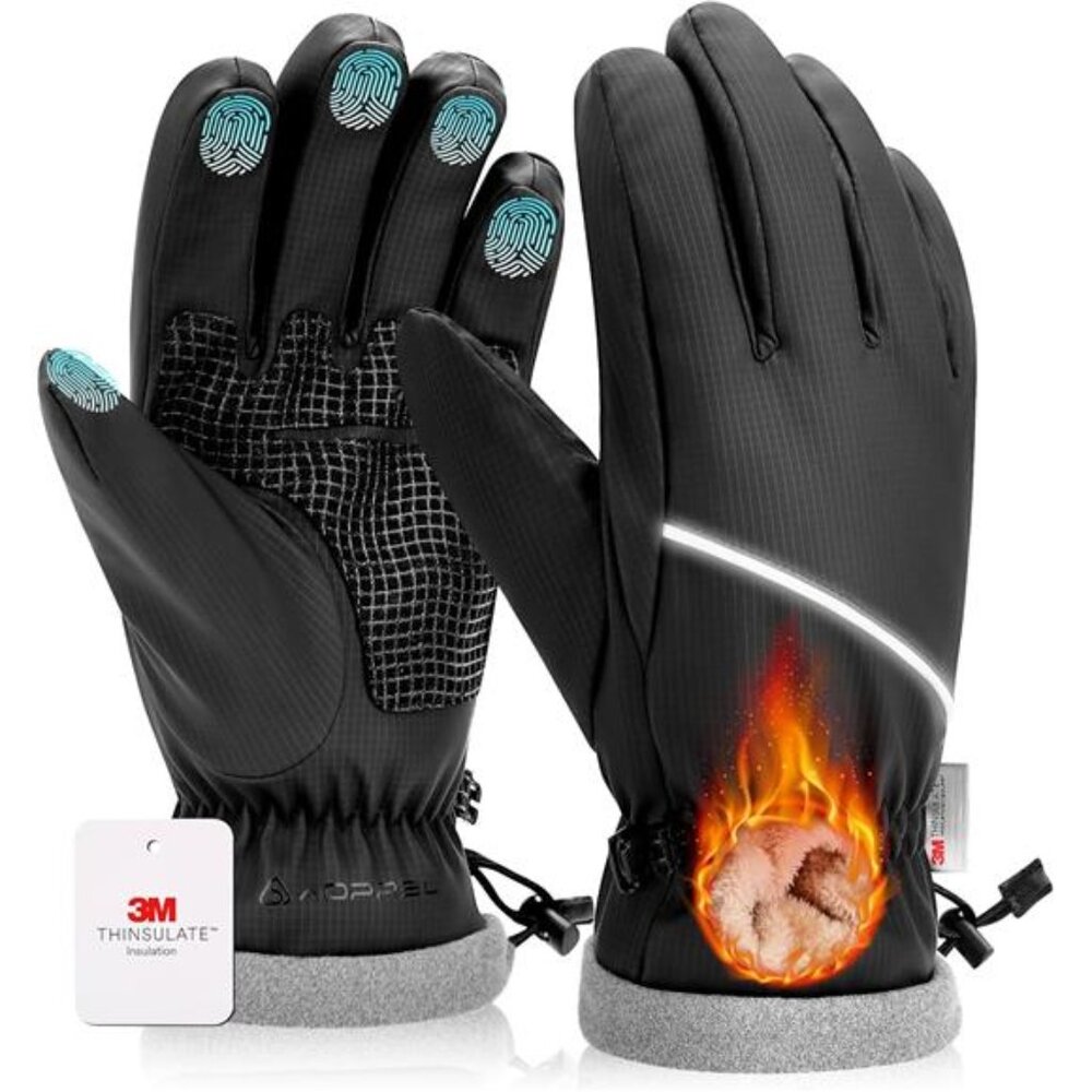Men's Winter Gloves Waterproof Warm Touch Screen Gloves